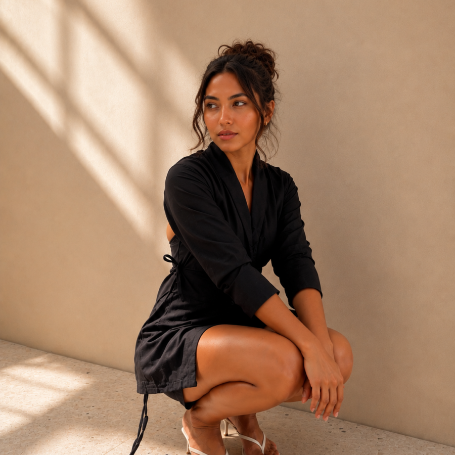 VELORA BLAZER+SOLARA SKORT BLACK SHOOT1